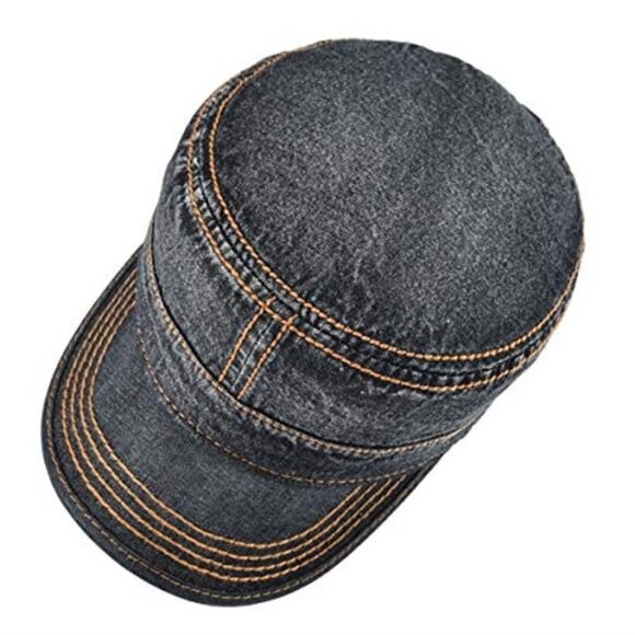 Men\'s Vintage Flat Top Hat Washed Cotton Caps main image 7